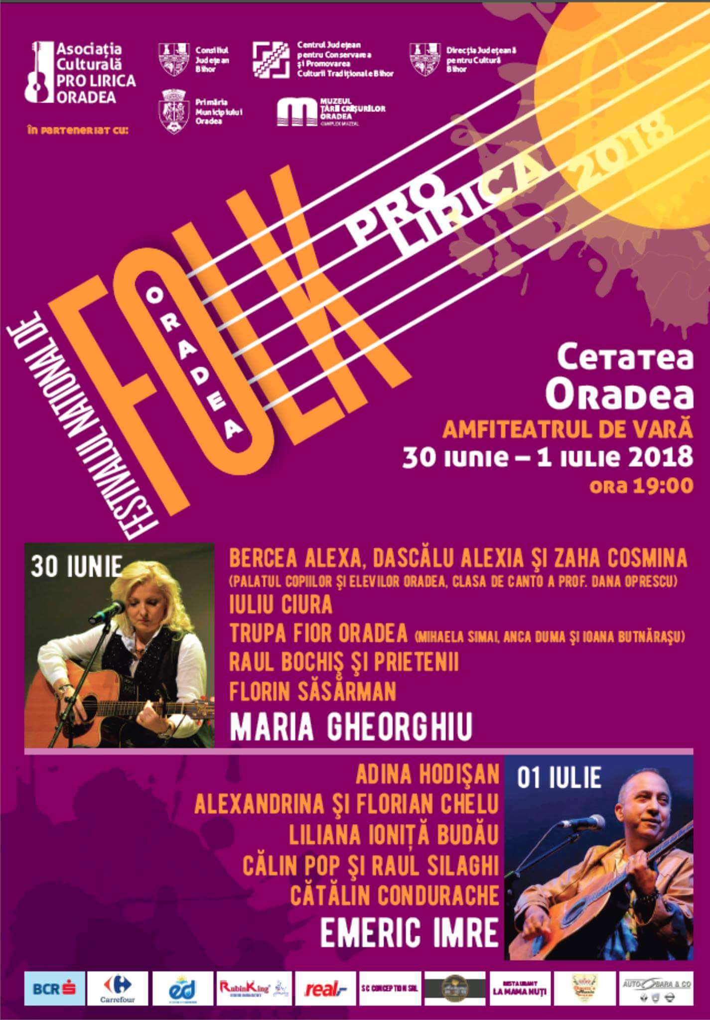 Festivalul Naţional de Folk Pro Lirica Oradea 2018