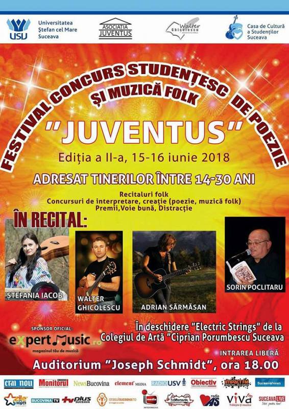 A doua editie a Festivalului Concurs Studentesc de Poezie si Muzica Folk “ Juventus “