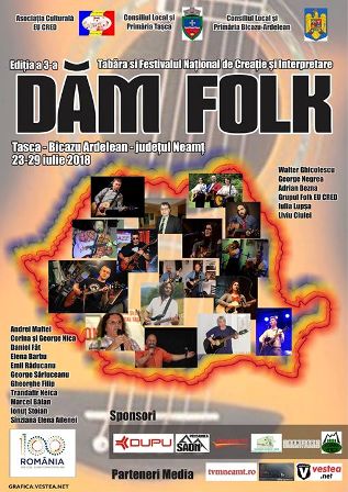 Tabara si Festivalul National de Creatie si Interpretare ” Dam Folk ” 2018